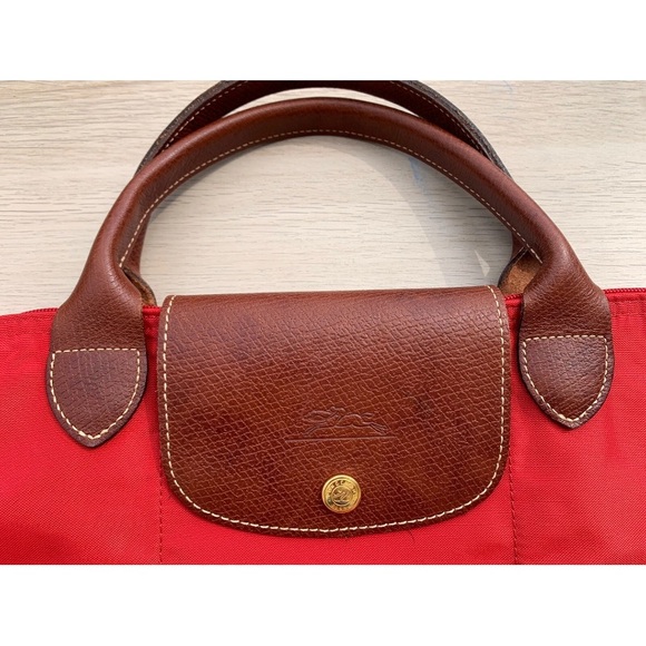 Longchamp Les Pliages Red Nylon Sac Pliant M - Picture 2 of 12